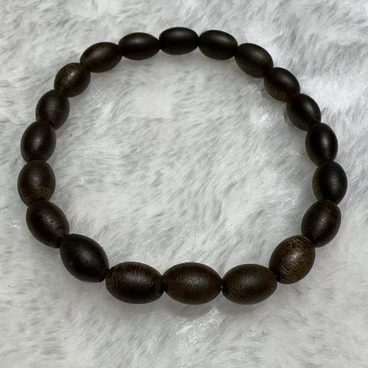 【富贾文玩】海南莺歌绿棋楠米粒珠沉香6mm＋手串单圈时尚潮流百搭