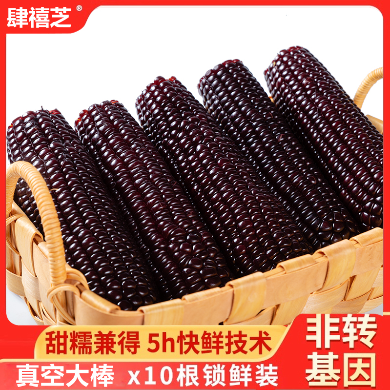 【29.9元10根】23年黑糯玉米真空包装玉米甜紫糯玉米220g-280g/根