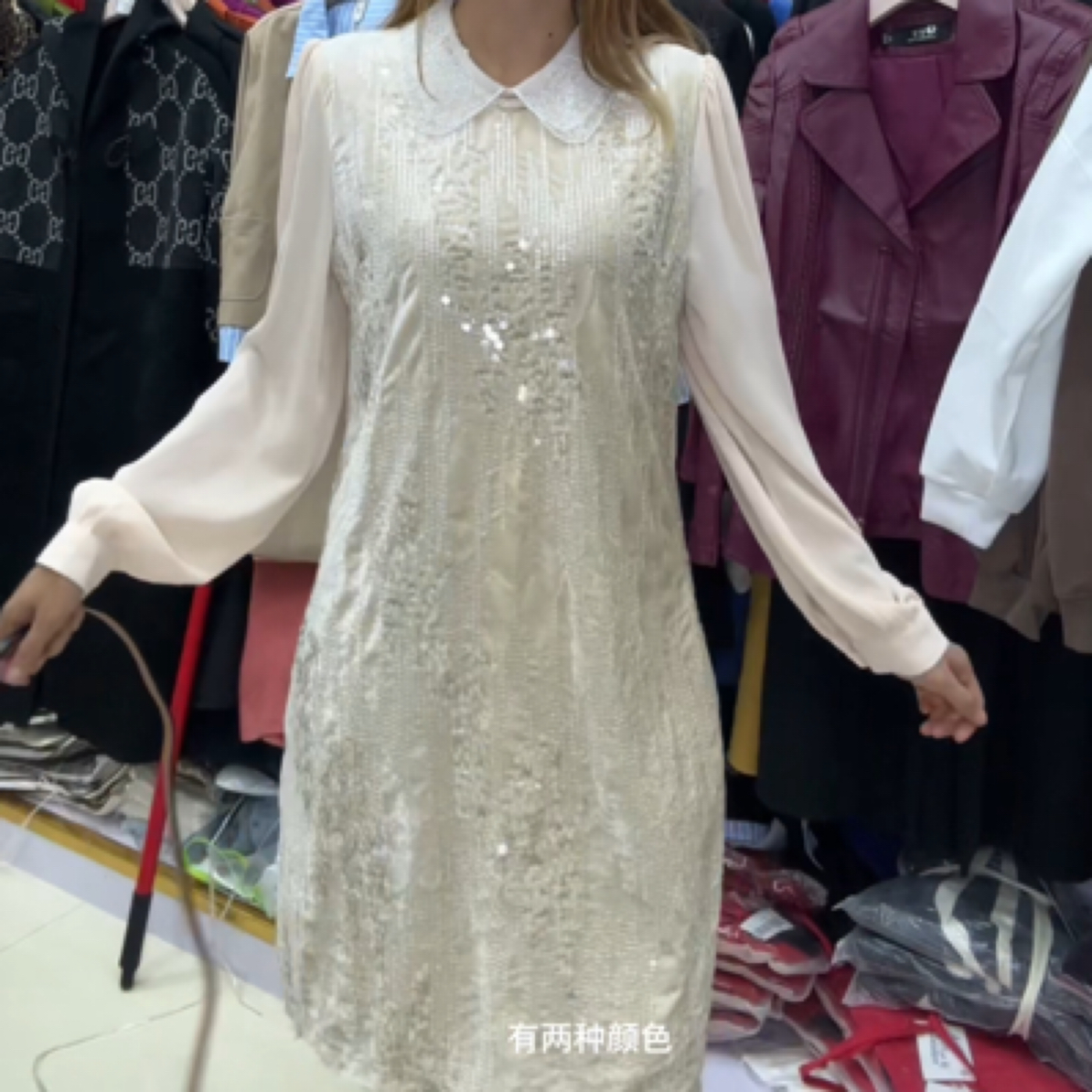 努尔新款亮片连衣裙