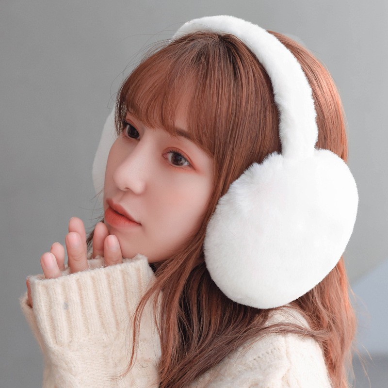 耳罩女冬季保暖可爱耳暖冬天骑车防冻护耳毛绒可折叠纯色学生耳套