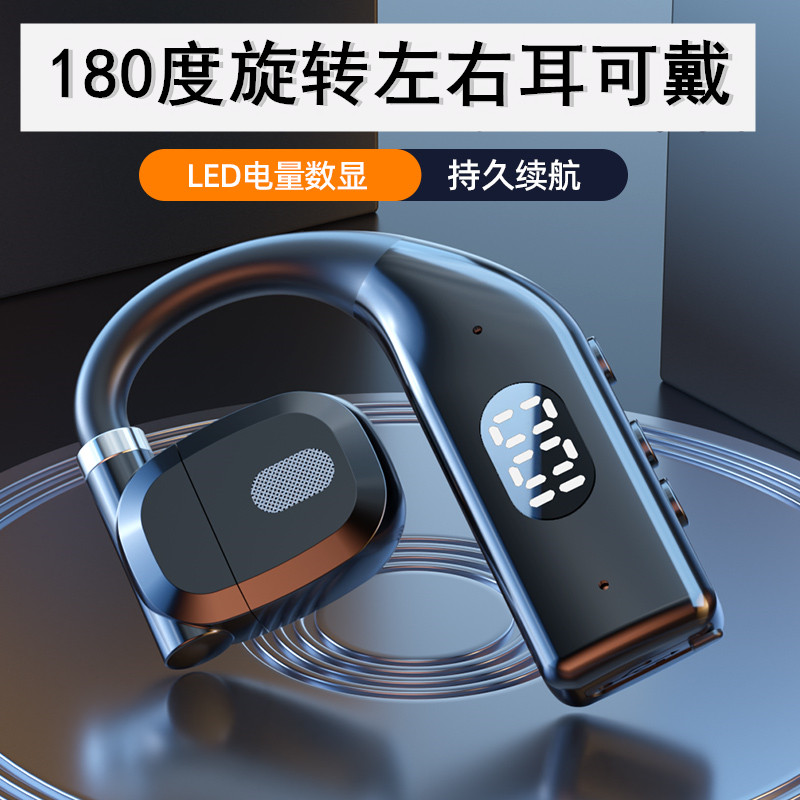 左右耳可戴屏显2025年新款高级感不入耳骨气传导商务无线蓝牙耳机