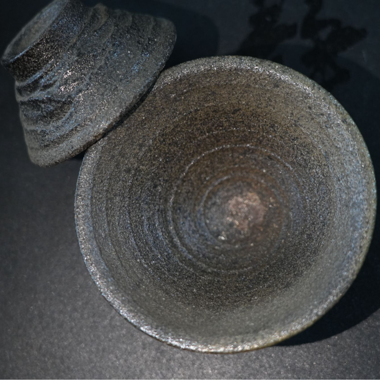 黑砂盖碗复古纯手工