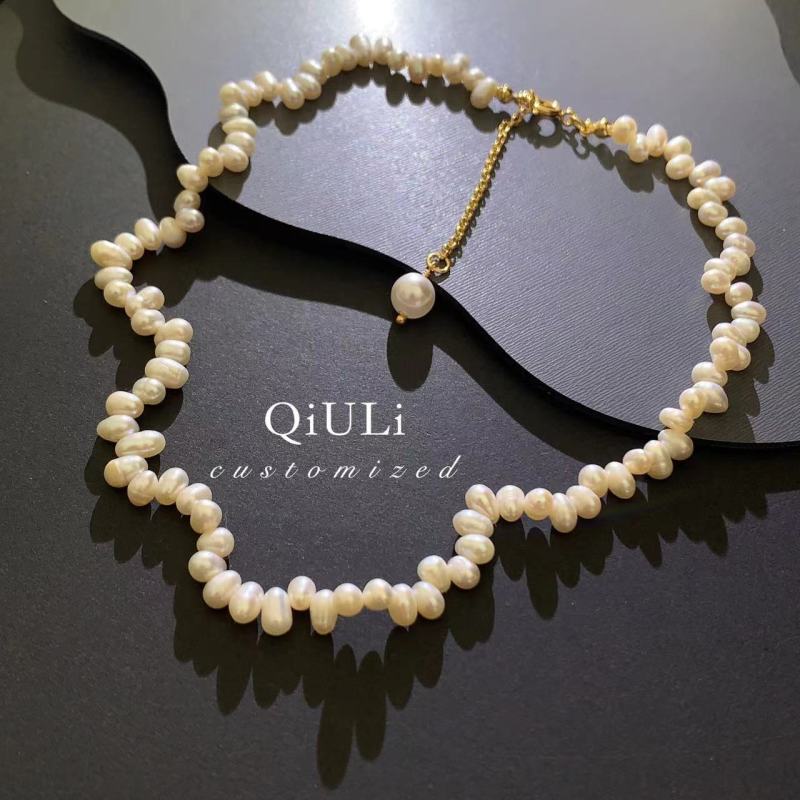 合金项链 QIU LI・法式优雅搭配不规则巴洛克项链1h2947