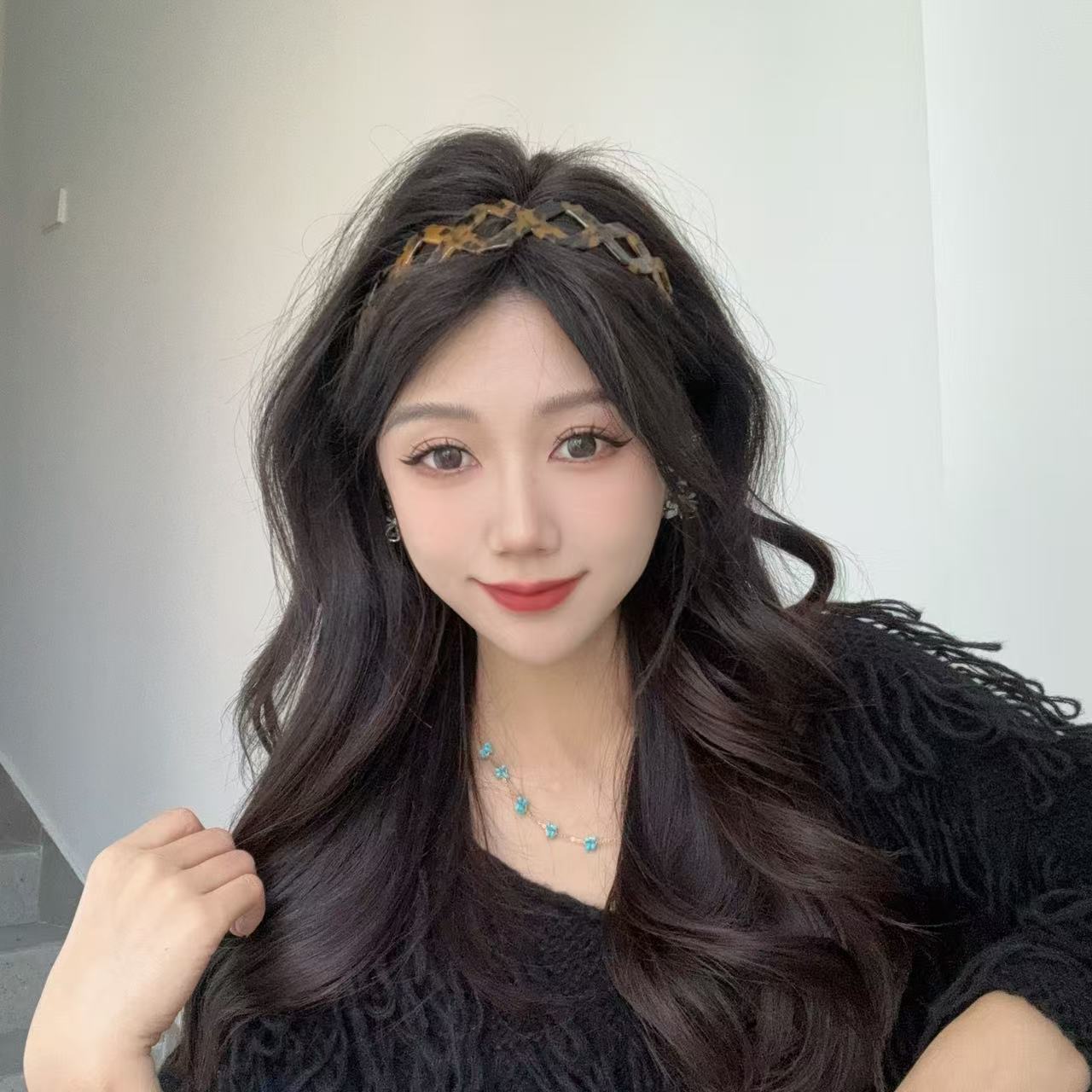 QIU LI · 韩版简约镂空玳瑁色发箍 1c972