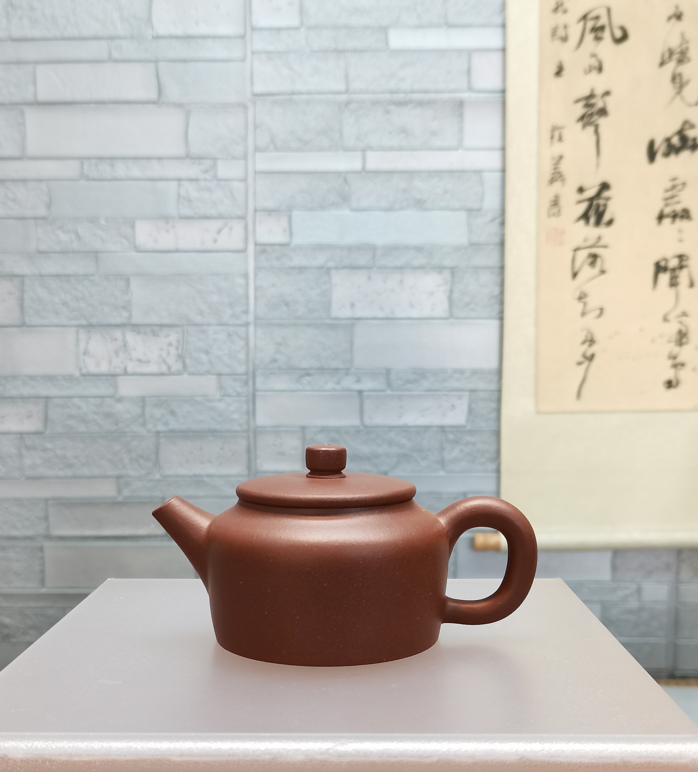 《平盖德钟》徒弟陈博半手工制作，紫泥180cc