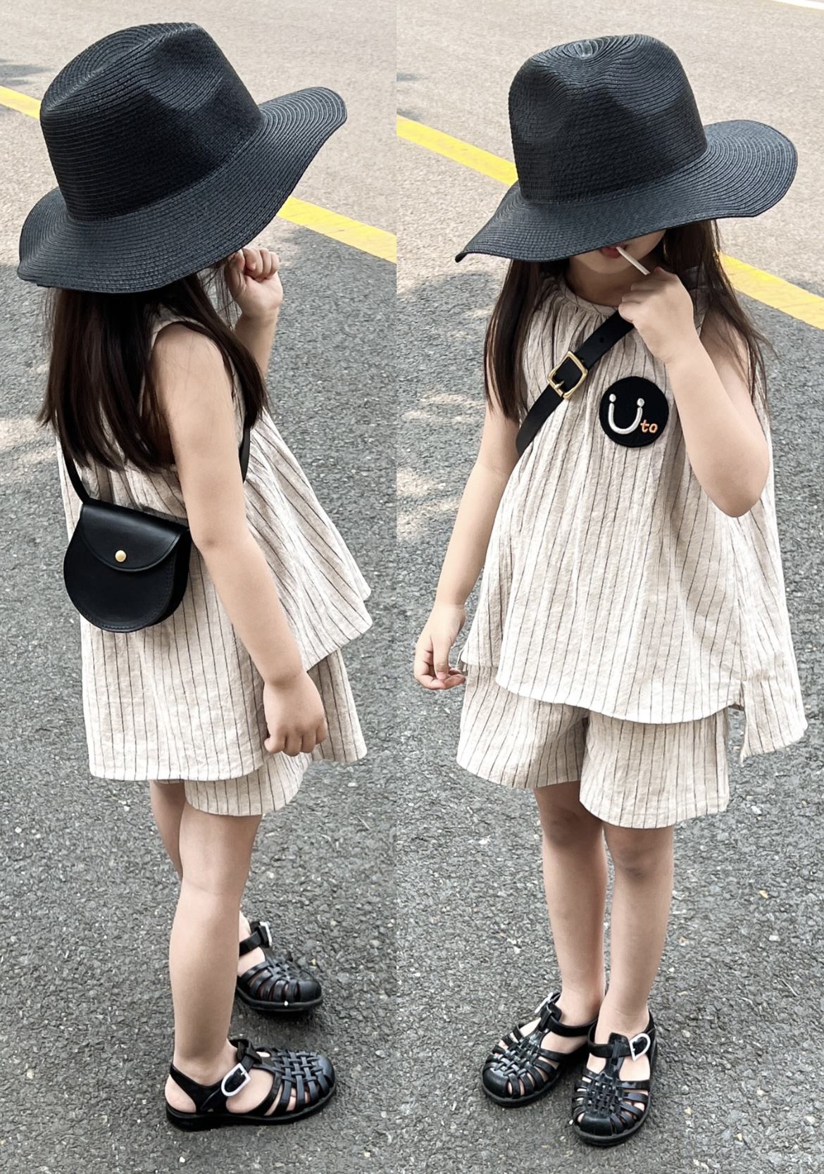 儿童百搭韩系森系卫衣裙子裤子