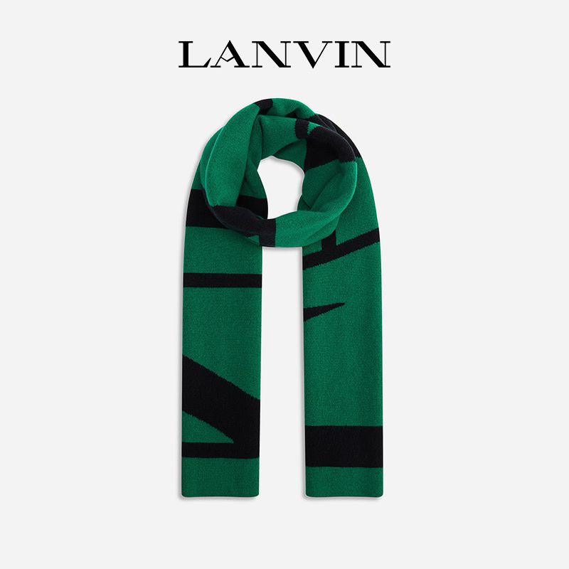 【成毅同款新年礼物】LANVIN浪凡官方旗舰店羊绒加厚时尚 LOGO 围巾