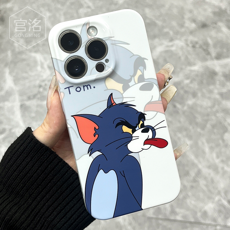 搞怪汤姆杰瑞菲林硬壳苹果13手机壳iPhone14Pro/11/12/华为/小米