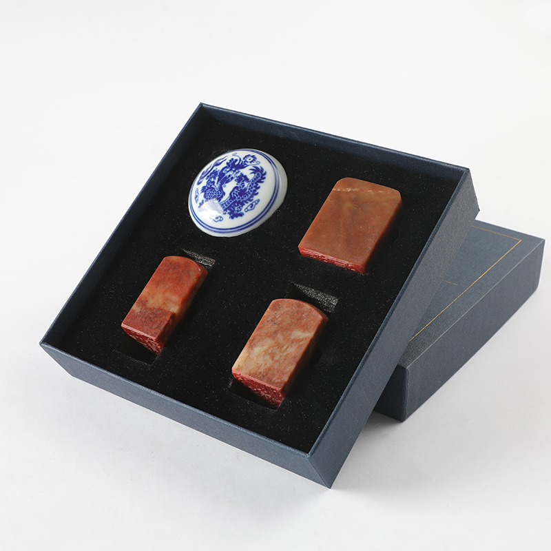 书画印章套装寿山石姓名书法国画藏书引首压角章篆刻定制礼盒礼品