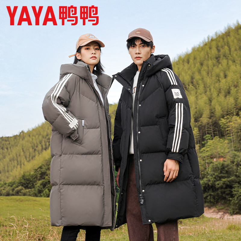YAYA/鸭鸭2024年新款登山羽绒服时尚情侣加厚保暖冬季过膝-严选