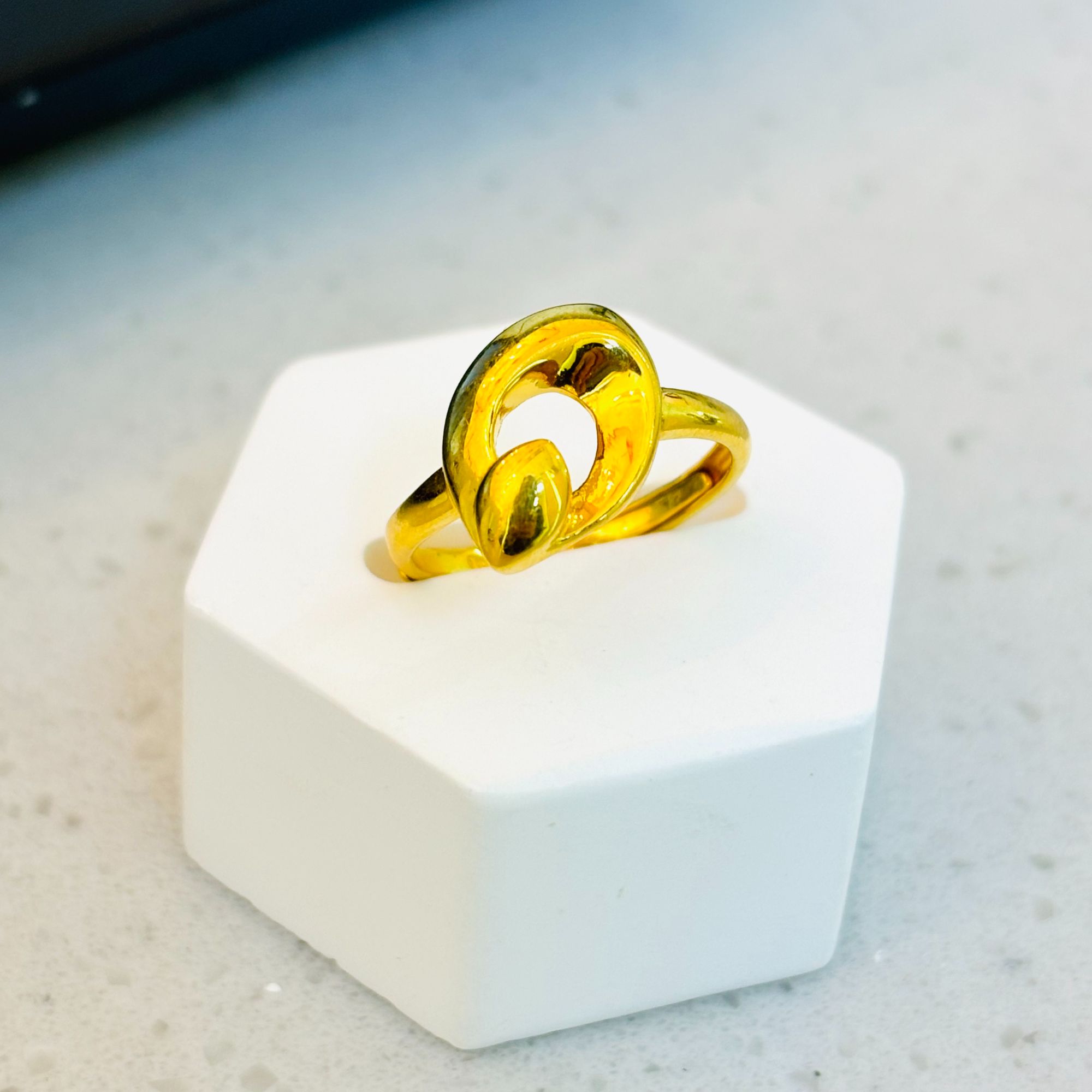 SUNFEEL/赛菲尔足金黄金幸福环绕黄金戒指个性款