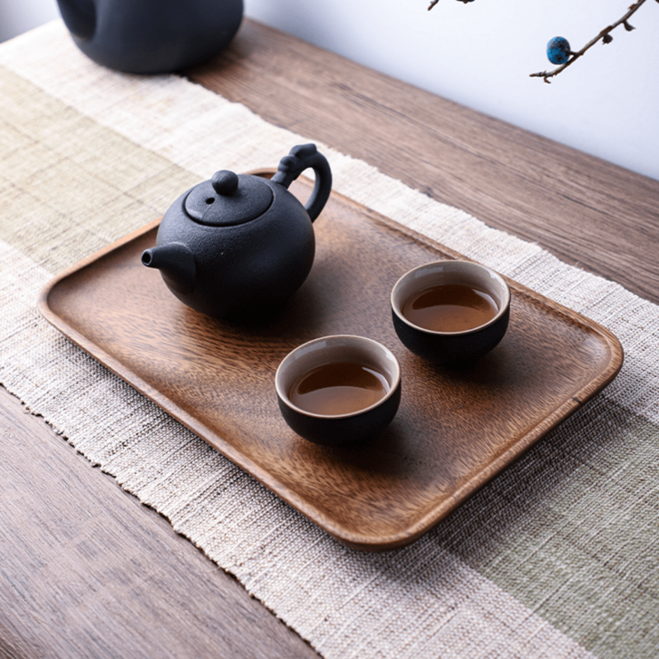 【尾货】实木胡桃木长方盘茶果盘茶方形托盘30*20*2cm HP-17