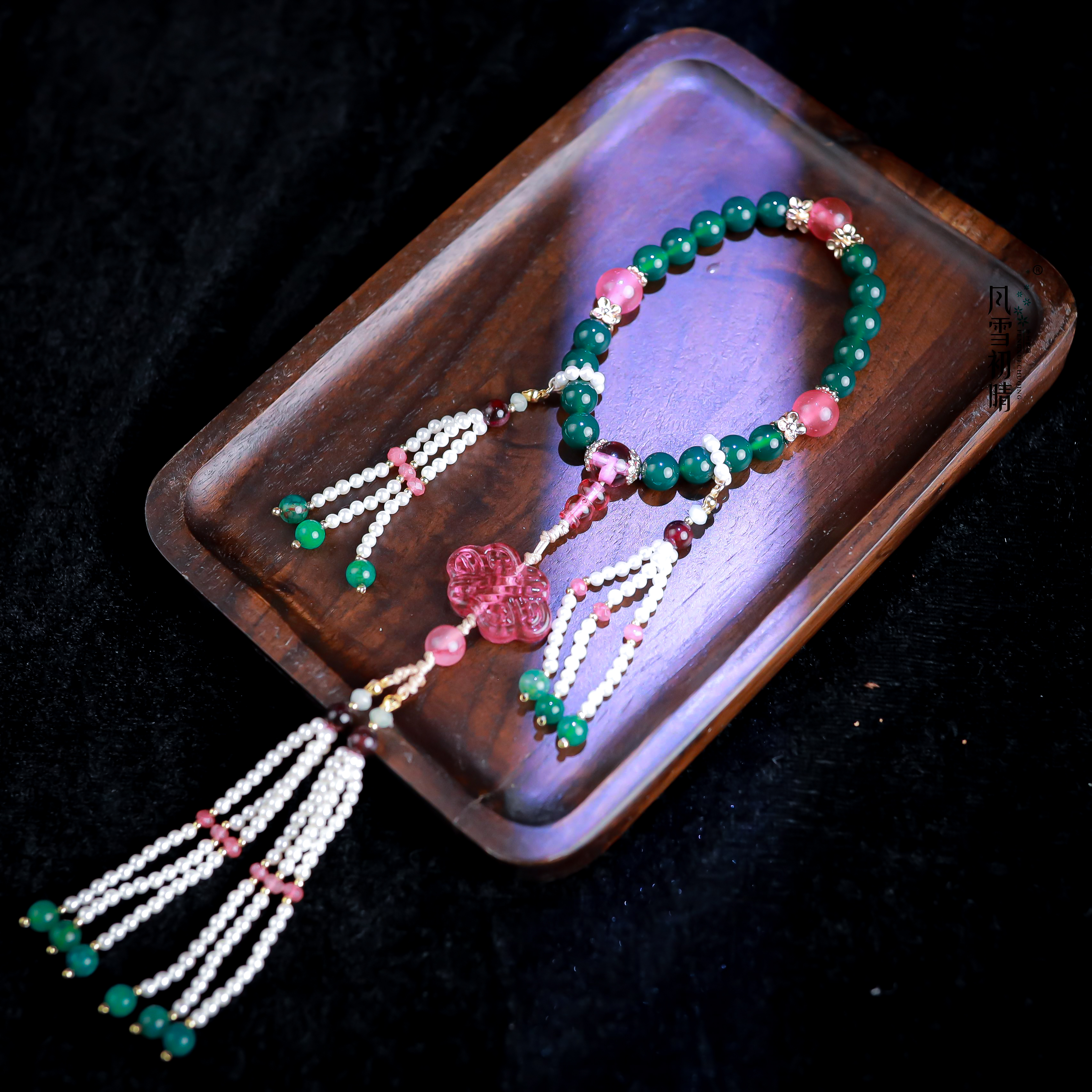 风雪初晴 铜合金手链 十八子手链女款手工时尚时尚百搭百搭女士