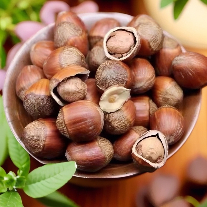 东北小山榛子1斤+笨炒薄皮手拍大榛子1斤（送开口器）