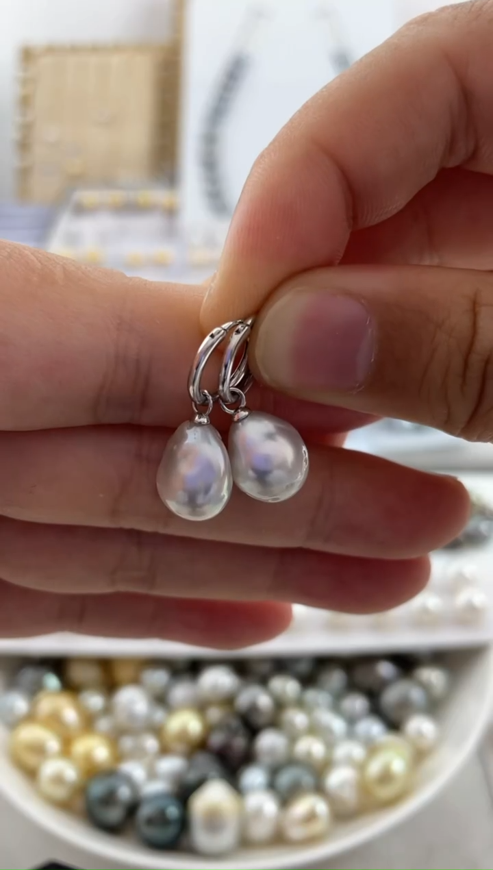 【闪购商品】海水珍珠耳饰银S925镶嵌海水珍珠耳饰