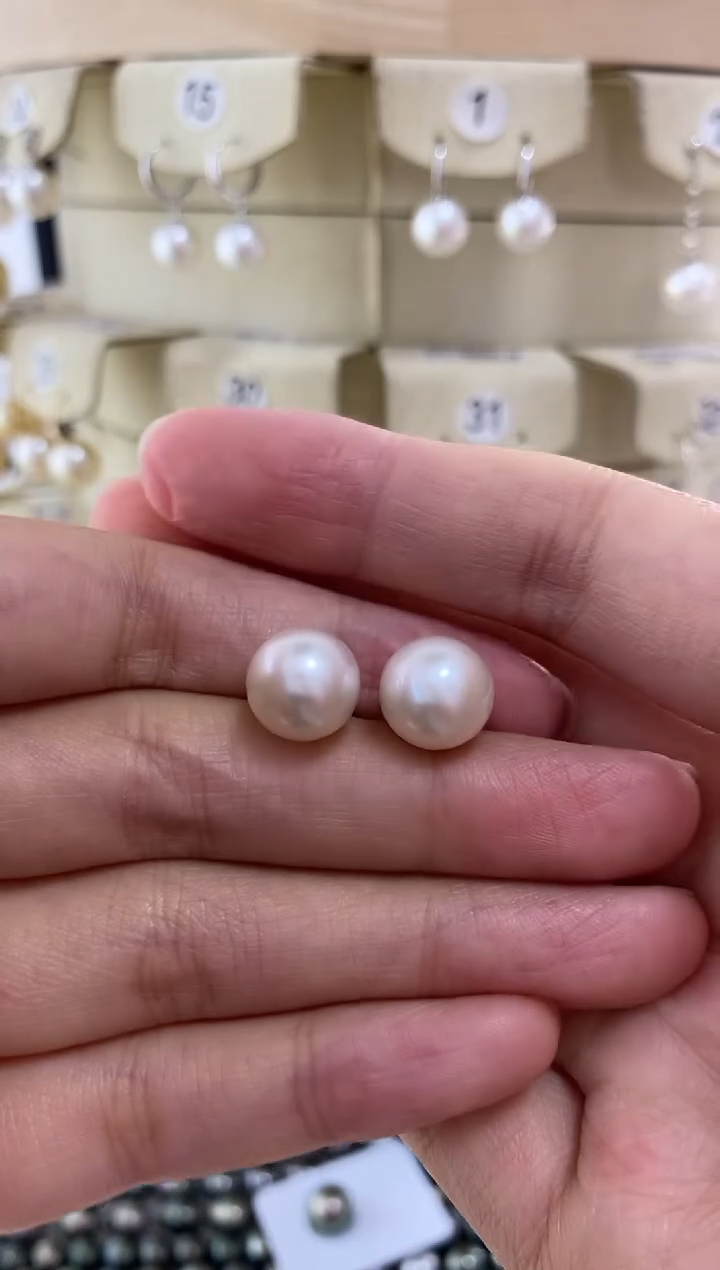 【闪购商品】淡水珍珠耳饰18K金镶嵌淡水珍珠耳饰