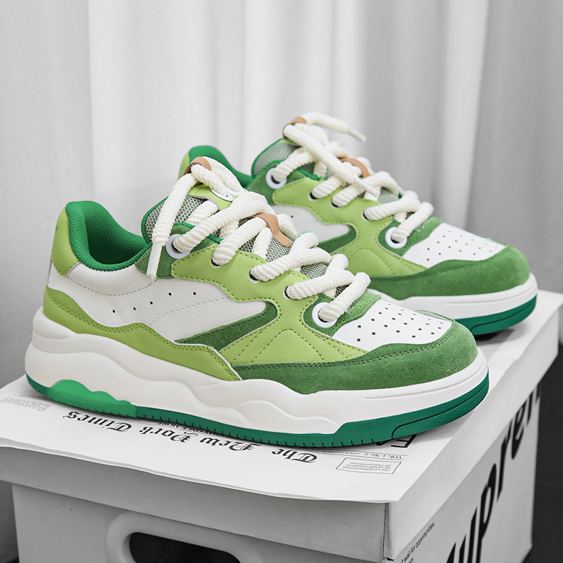 爆款空军 秋季新款面包鞋滑板鞋男潮流百搭厚底时尚春季夏季小众