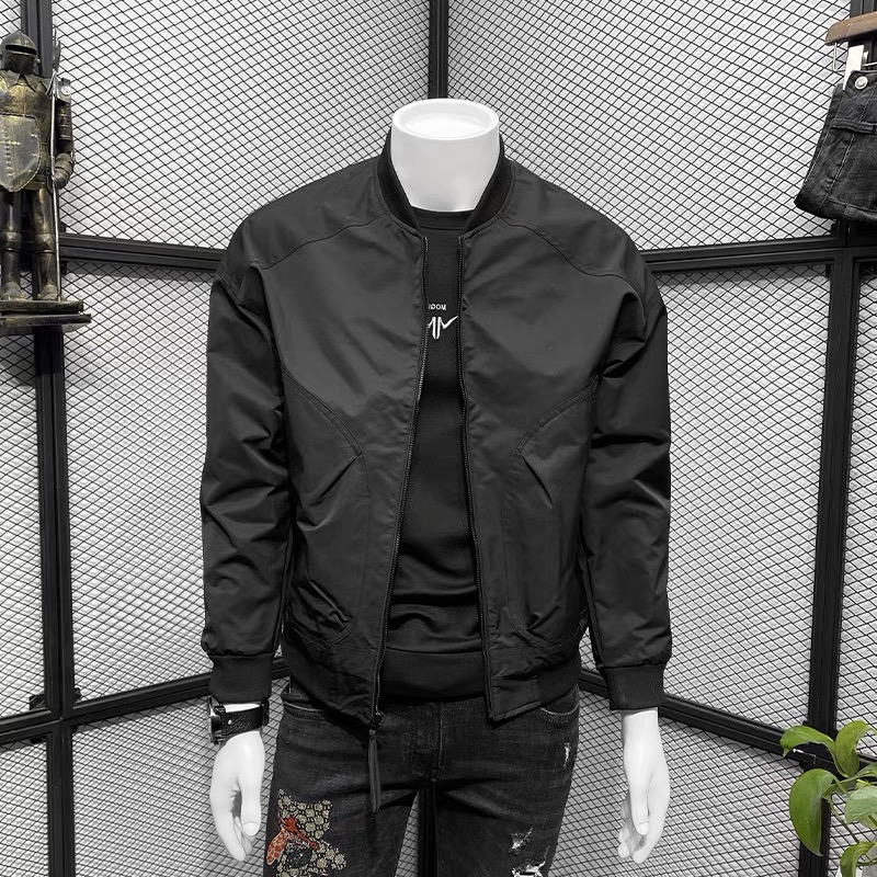外套男夹克百搭春秋季2023新款潮牌休闲欧洲站潮流帅气修身棒球服