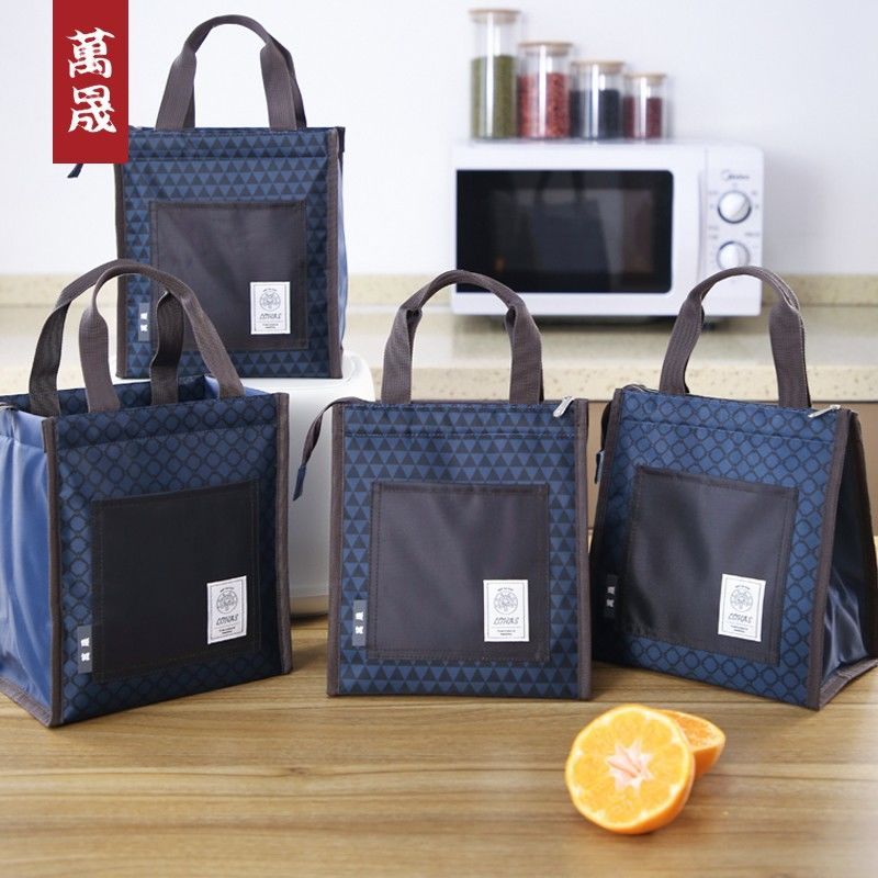 学生上班族饭盒手提包防水保温袋带饭便当袋饭盒包铝箔饭盒袋手提