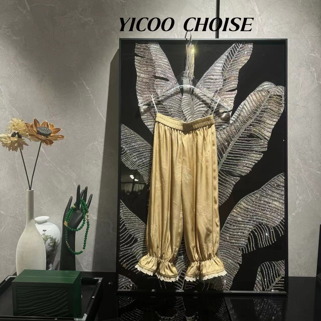 （在仓）YICOO【原木】 新中式人丝提花夏季国风YC246162女童汉服裤子