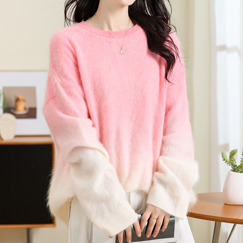 特价浮力价【100山羊绒】25年新款上 高奢品针织拉绒套头-LM066