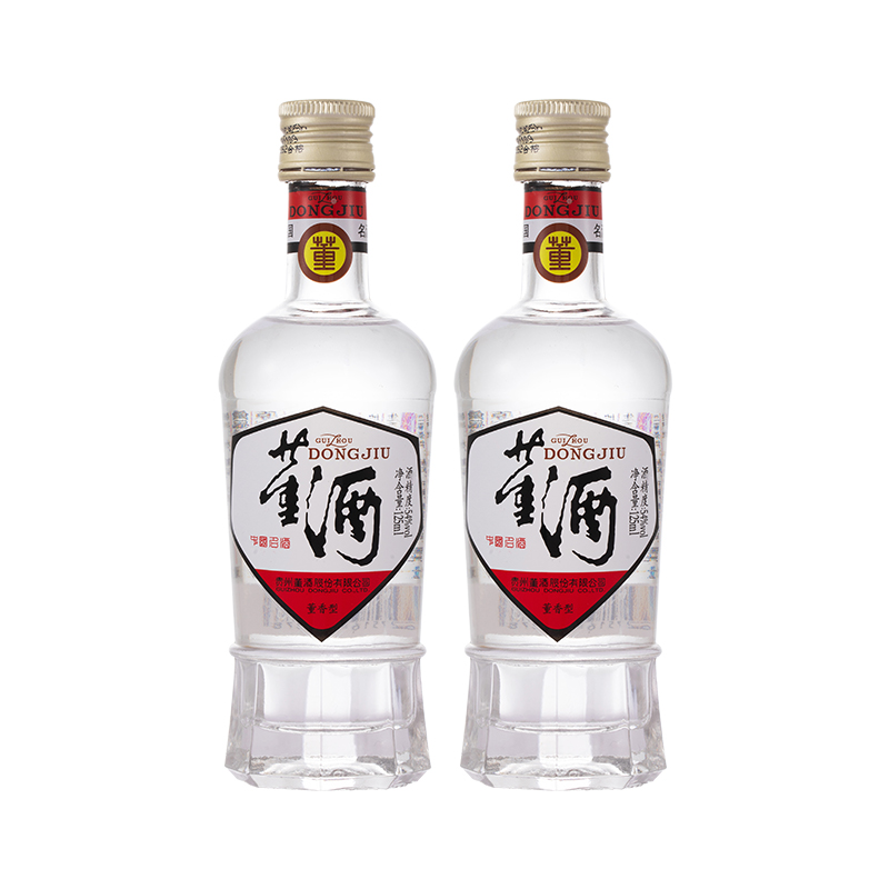 董酒白标小酒版小瓶装董香型白酒【ZB】54度125ml*2瓶