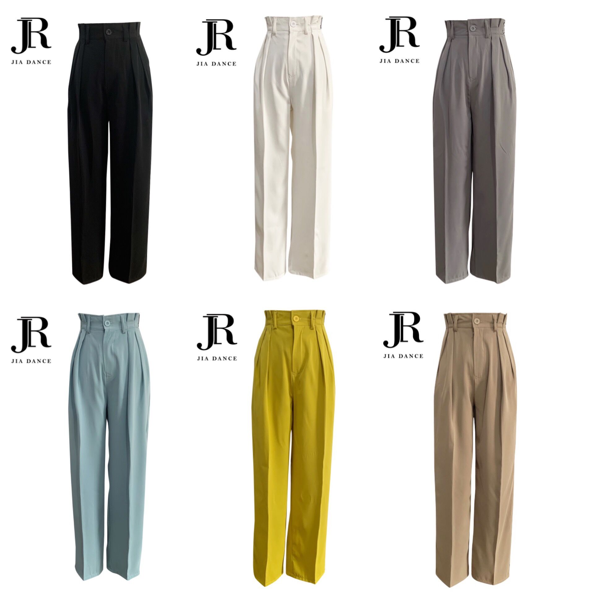 【特价福利】JIA.DANCE拉丁舞练功裤直筒花苞高腰裤松紧腰R71
