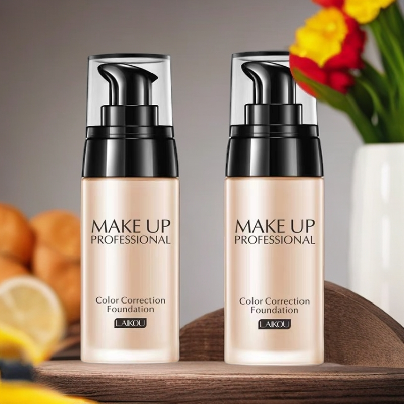 莱蔻粉底液40g遮瑕裸妆强保湿持久不脱妆防水提亮粉底膏霜bb霜女