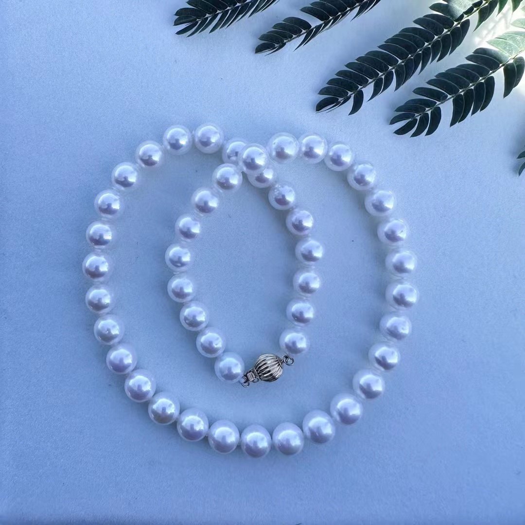 10-11mG18K金镶嵌天然淡水珍珠极光X时尚气质