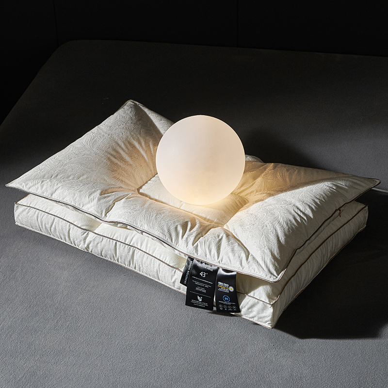 GMR-新款双层鹅绒枕 枕头枕芯 48*74cm/只