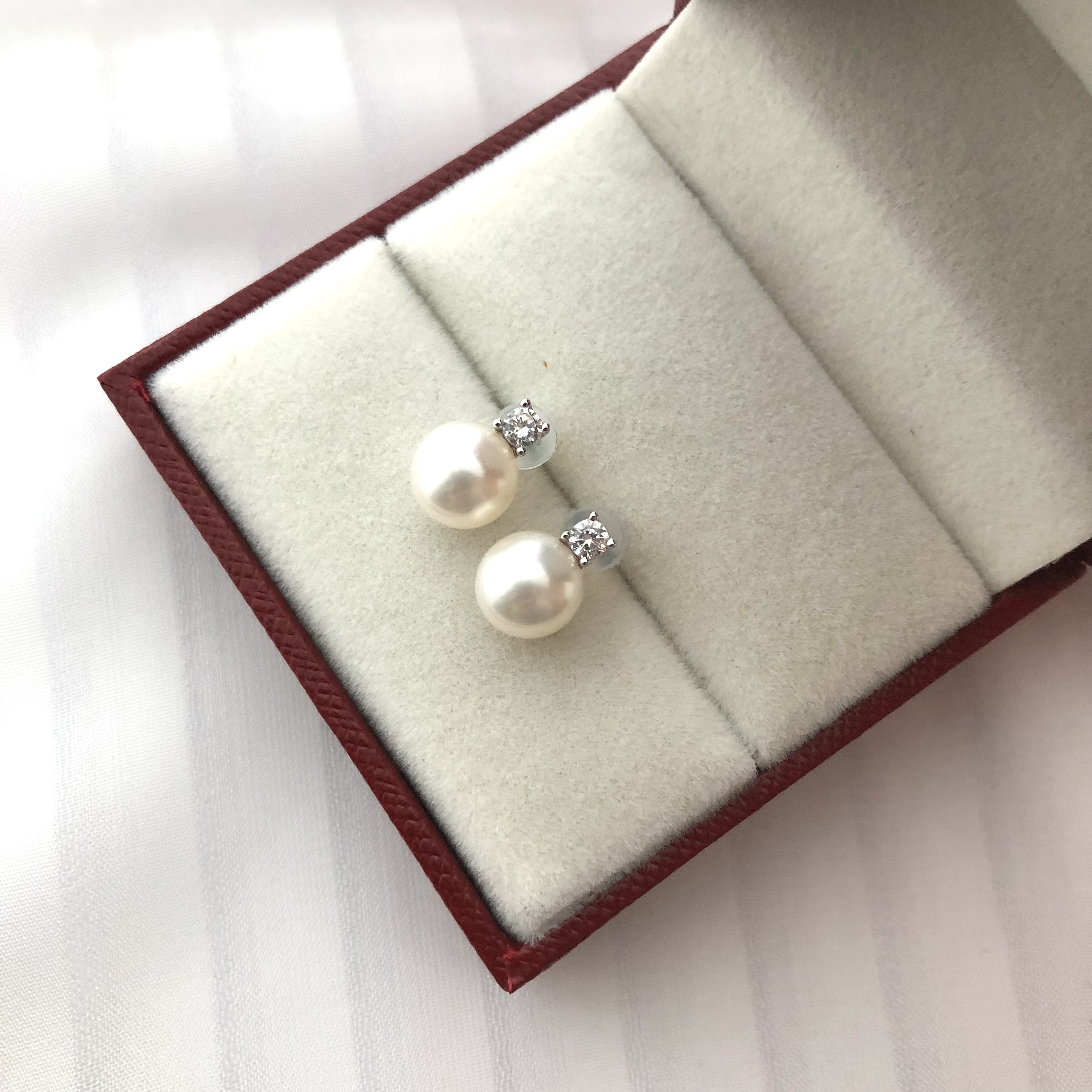 【你的kiwi仔】8-9mm 经典气质王妃款精致耳钉