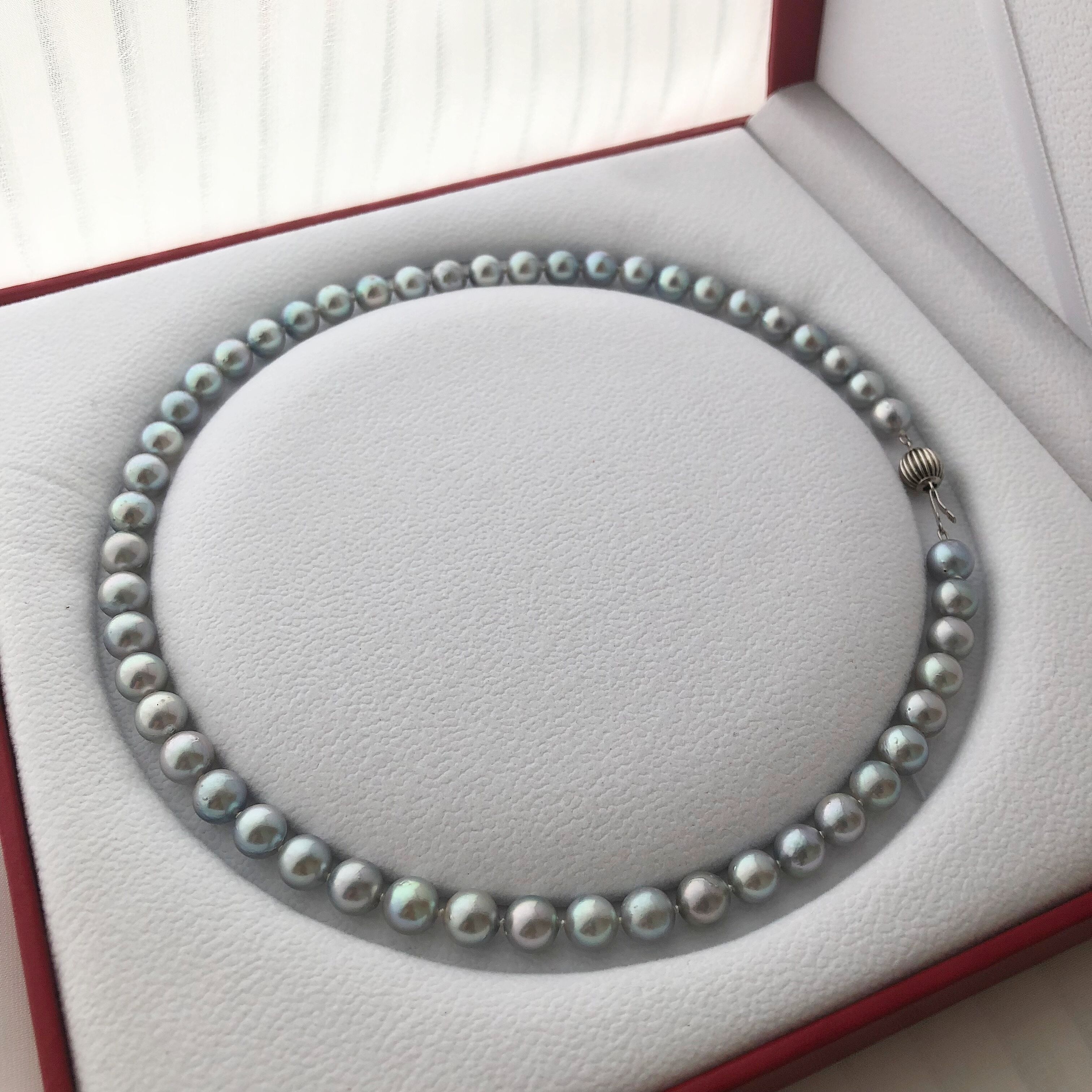 【你的kiwi仔】6-7mm真多麻项链灰色气质链