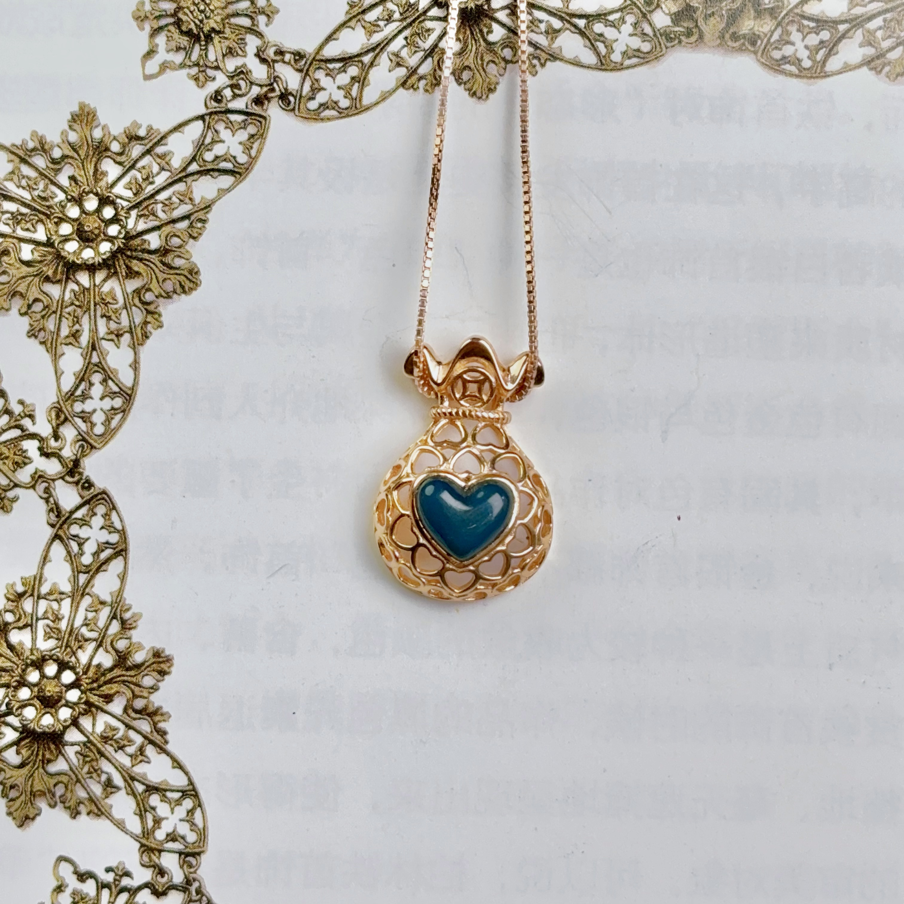 钰荟琥珀多米尼加蓝珀 福袋 钱袋 纳福s925银镶嵌 