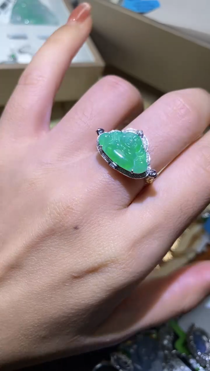 【闪购商品】翡翠两用款18K金镶嵌吊坠两用款