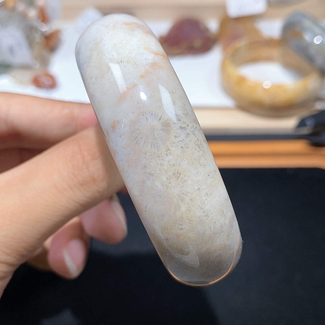 硅化珊瑚（珊瑚玉）手镯未镶嵌6