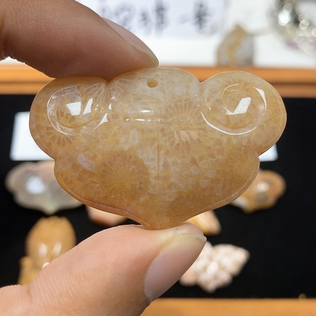硅化珊瑚（珊瑚玉）颈饰未镶嵌98