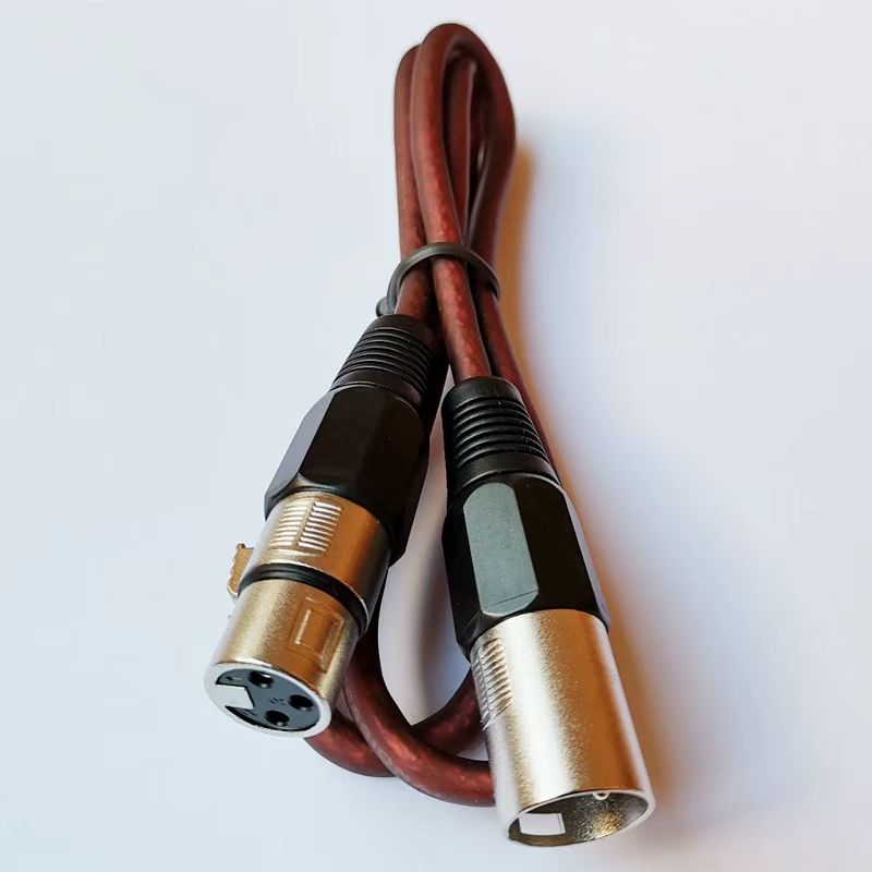 平衡卡侬公母线3.5转莲花莲花转莲花音响话筒功放调音台连接线