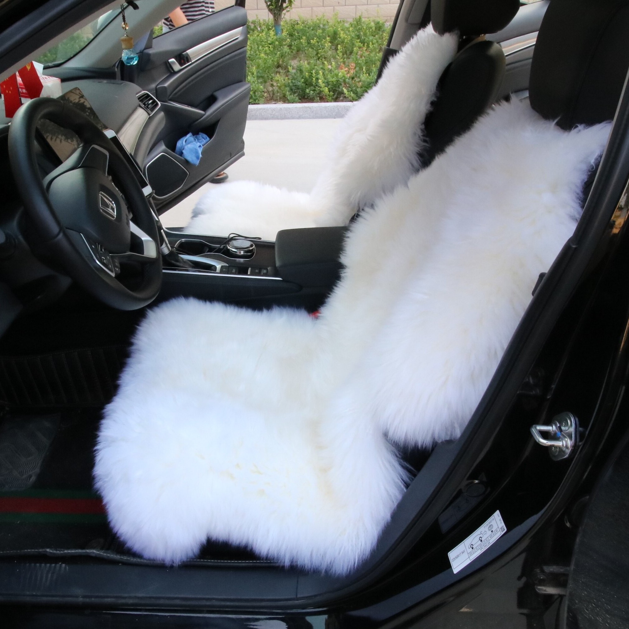 防寒保暖冬季车座垫纯羊毛汽车坐垫皮毛一体整张羊皮长毛车垫真皮