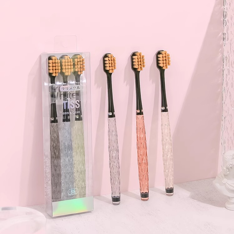 【Sungsa】轻奢牙刷软毛成人家用高档水晶柄宽头情侣柔丝护齿牙刷
