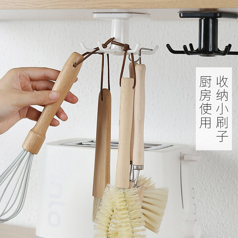 【Sungsa】 厨房挂钩橱柜六爪挂钩 收纳免打孔多功能吸顶下壁挂