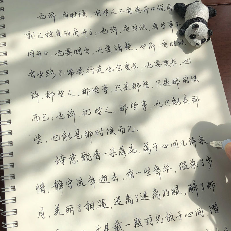 樱花手写行楷字帖女生漂亮字体楷书学生考试加分浮生若梦练字本