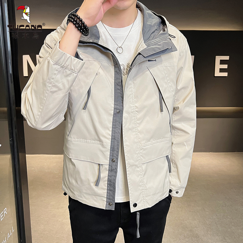 TUCANO/啄木鳥秋季新款男士连帽工装夹克档次休闲男外套百搭帅气