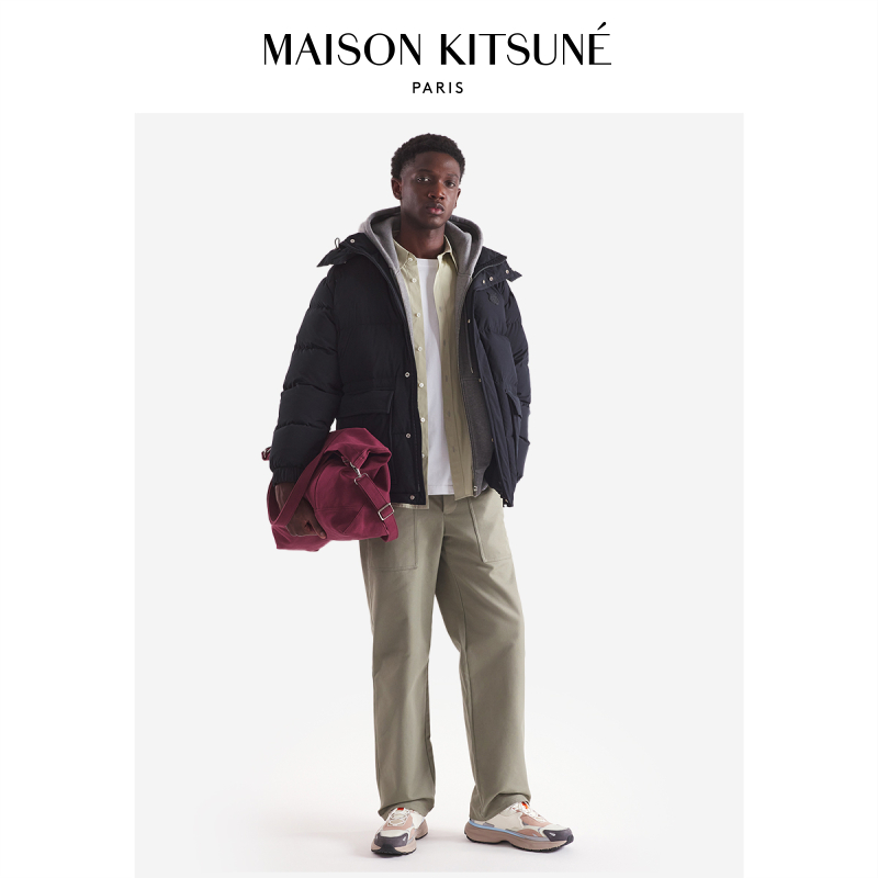 Maison Kitsune小狐狸男女同款休闲复古羽绒服外套