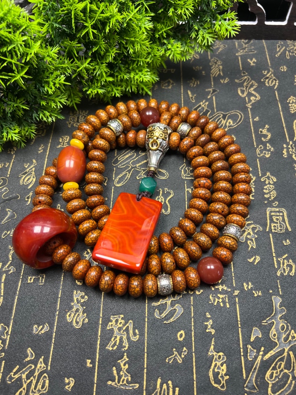 算盘开片星月菩提吊坠尺寸13mm