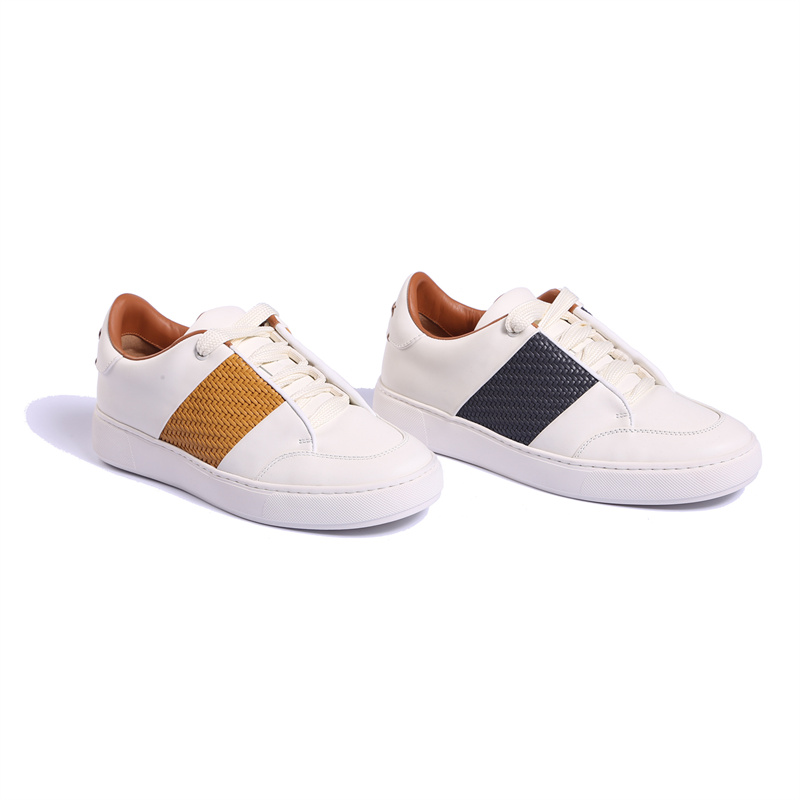 MC 秋冬新款 轻奢男鞋商务休闲鞋低帮时尚百搭小白鞋透气编织 903