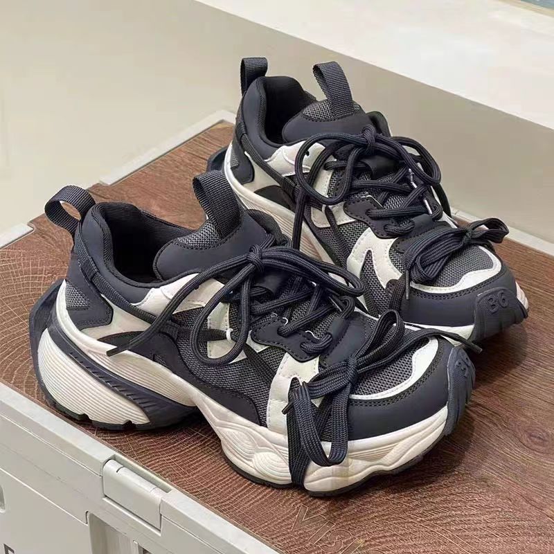 0060时尚百搭老爹鞋女ins2025新款厚底春秋款运动休闲女鞋