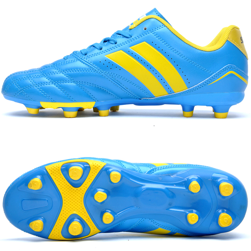 断码长钉43蓝黄色455SITO希途足球鞋FG成人训练鞋