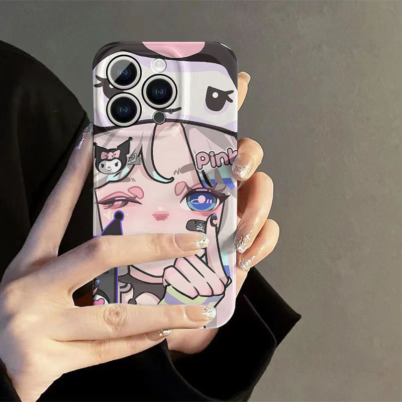 适用苹果15手机壳iPhone14promax创意13个性12卡通11库洛米简约