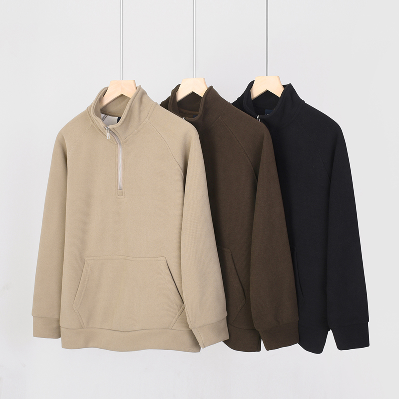 加绒加厚！保暖半拉链男士长袖卫衣秋冬复合绒套头打底上衣Y4D0979