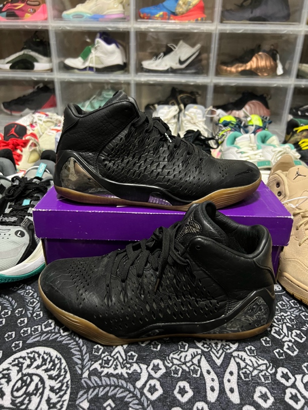 捡漏44.5码/科比zk9黑生胶篮球鞋/二手正品9新